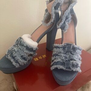 Blue Denim Women's Heels